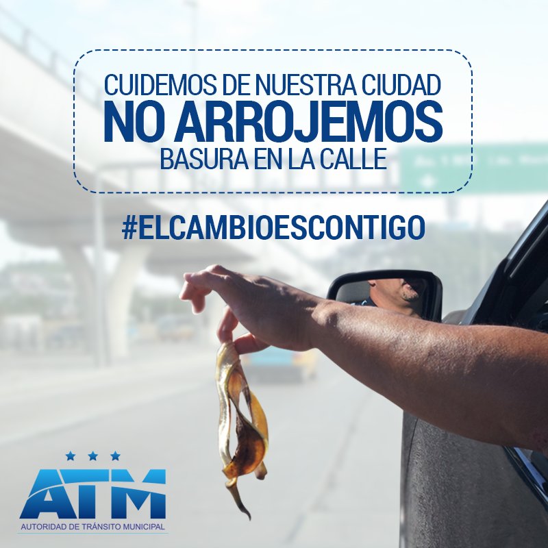 ATMGuayaquil's tweet photo. Recuerda que si arrojas desechos desde el vehículo a la vía pública, serás sancionado con una multa de USD 18,30. https://t.co/bTlMPmuD21