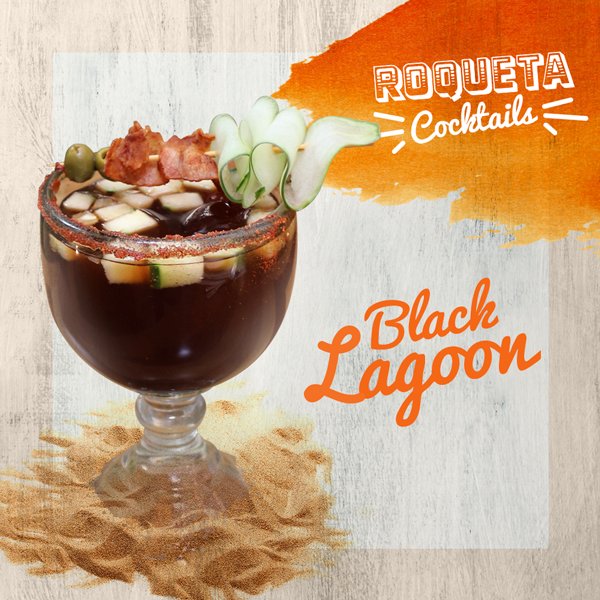 RoquetaMX's tweet photo. Cualquier momento es un buen momento para un cocktail, prueba nuestro Black Lagoon https://t.co/E0SxrtVtUu