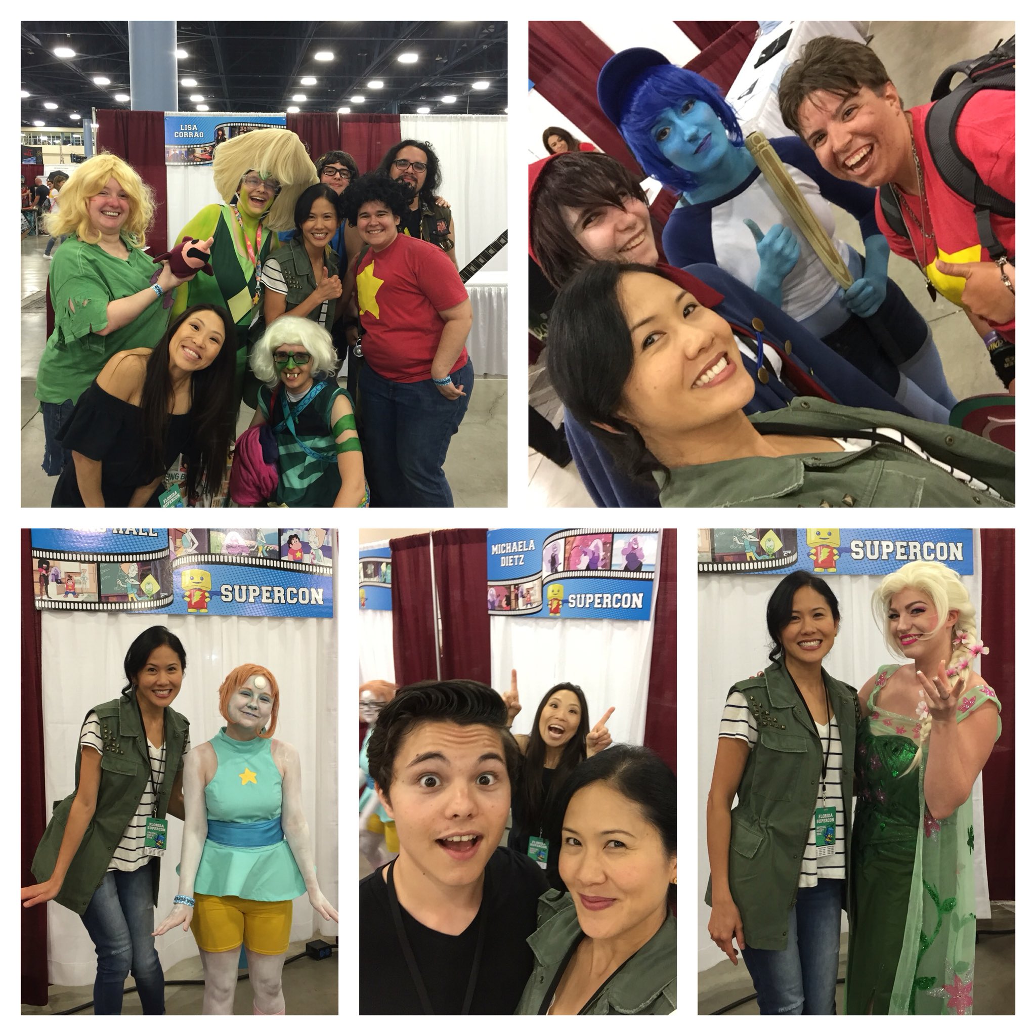 “A few highlights from 1st day @FloridaSupercon! Hope to see more #StevenUniverse #cosplay 2day! SU fans are amazing!”