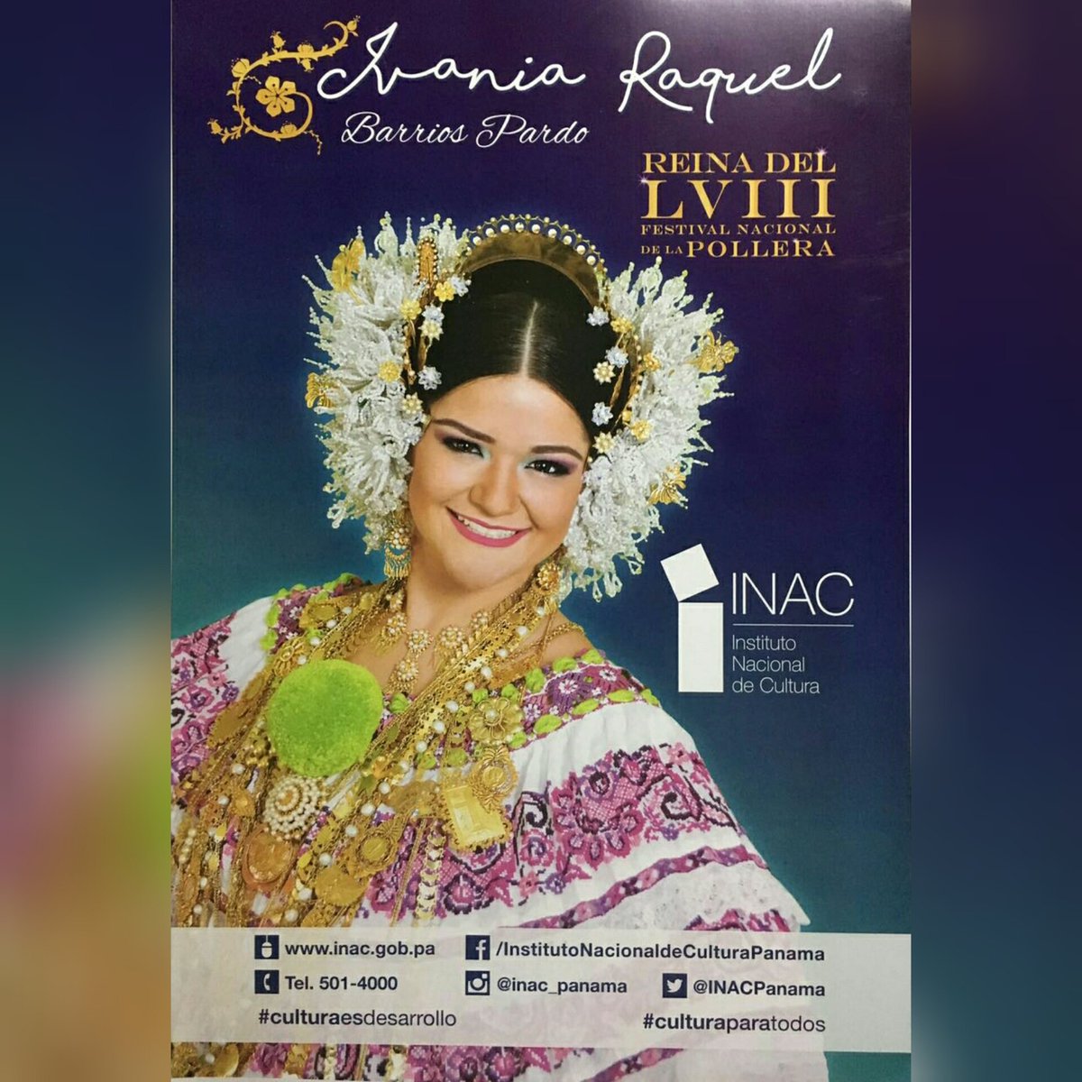 Con la entrada de la Reina al Pueblo da inicio al Festival Nacional de La Pollera en Las Tablas #CulturaParaTodos