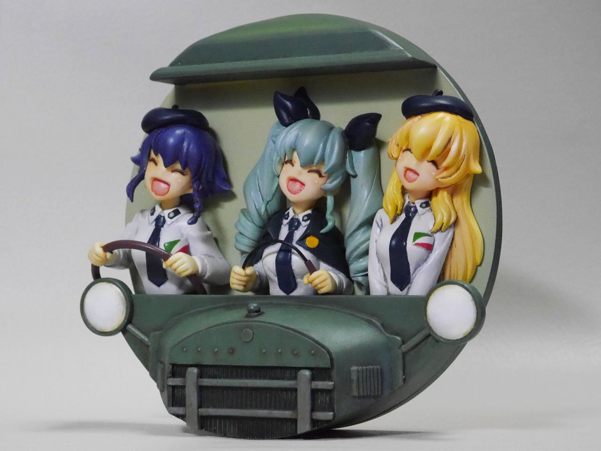 Piece ワンフェス16 夏 ガルパン版権許諾いただきました アンツィオ3人娘 やさぐれそど子持って行きます よろしくおねがいします Wf16s Garupan