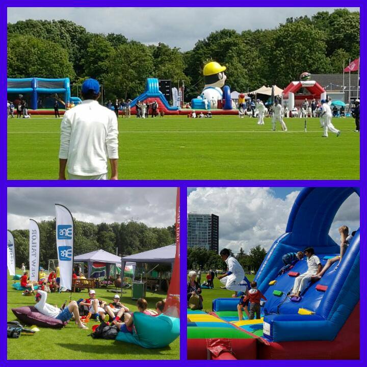 De sfeer zit er goed in op het Kampong Cricket Festival!