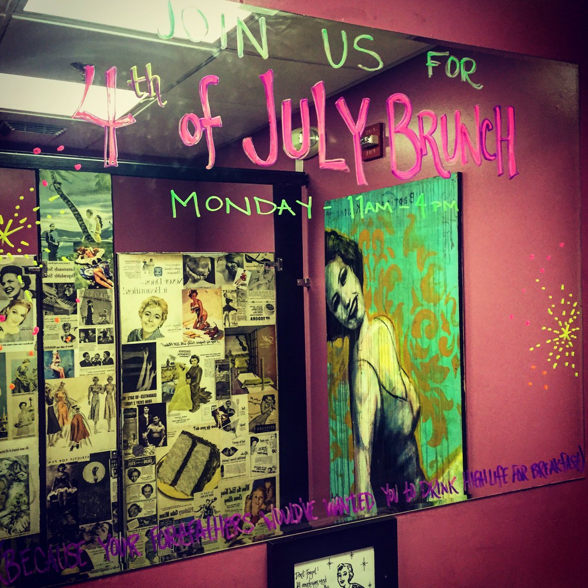 Staying in the city for the 4th of July? So are we! We'll be open for Monday brunch from 11am-4pm! #openinBOS