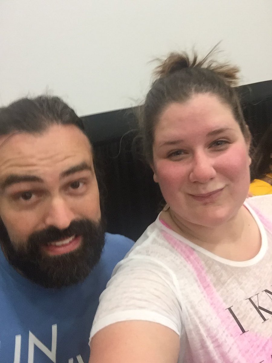 kimberrleigh's tweet photo. This morning I worked out more than I have in the past 6 months. Way to go #BuffBuddies @RTXevent https://t.co/7SBgj1wJam