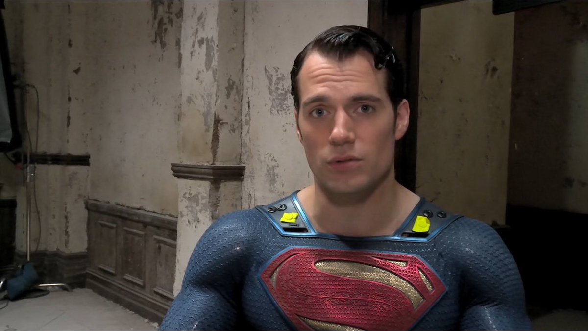 Henry Cavill on the Set of Batman v Superman