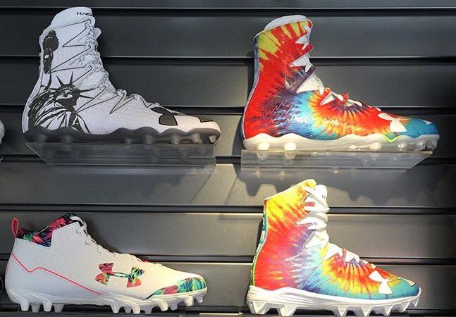 tie dye under armour cleats