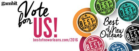 blomagazine's tweet photo. #NOLA! Vote #blomagazine as @The_Gambit's Best of #NewOrleans. Thx for the love! #BONO2016 https://t.co/QVopZUvhKk https://t.co/iifrxJTz6T