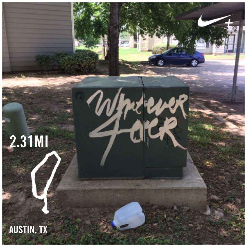 Rellite's tweet photo. #whatever4ever I just ran 2.31 mi @ a 15'34''/mi pace with Nike+. https://t.co/yhjFfDgp3h #nikeplus https://t.co/W5ysArK6ag