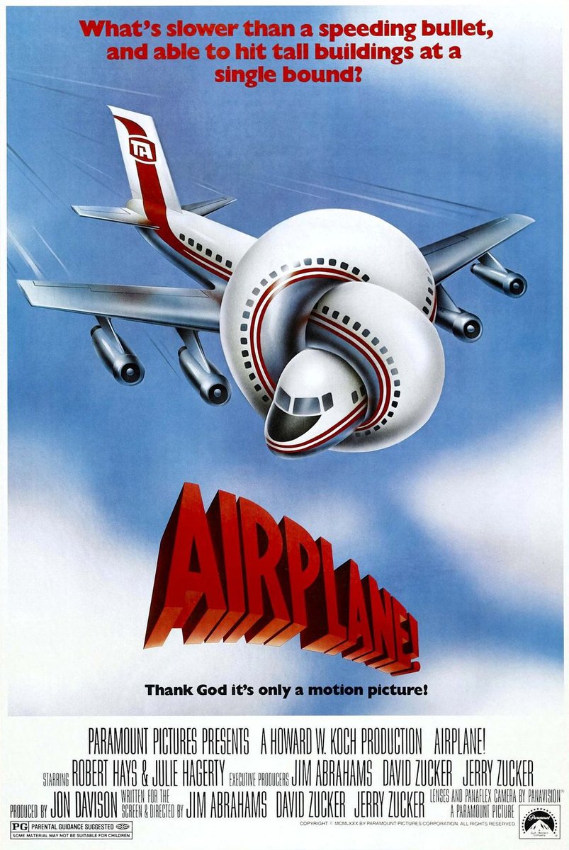 77MASH's tweet photo. #OnThisDay, 1980, the film "Airplane!" was released in theaters. https://t.co/yOPE8vf2NM