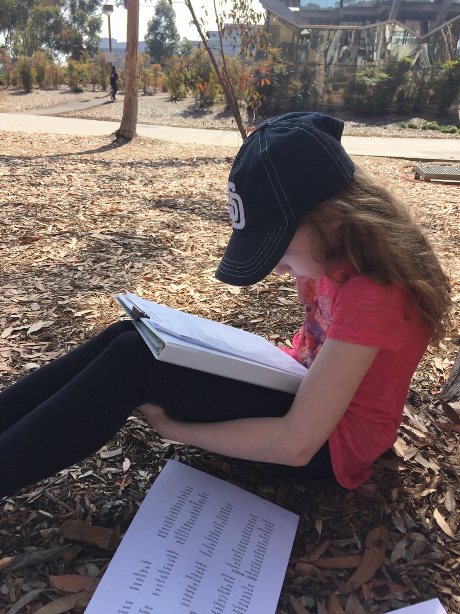 MiriamSikking's tweet photo. Nature inspired smiles in the Eucalyptus grove at UCSD during Young Writers in Nature Camp. #nwp #CWP #SDAWP https://t.co/UsMjuPLBdg