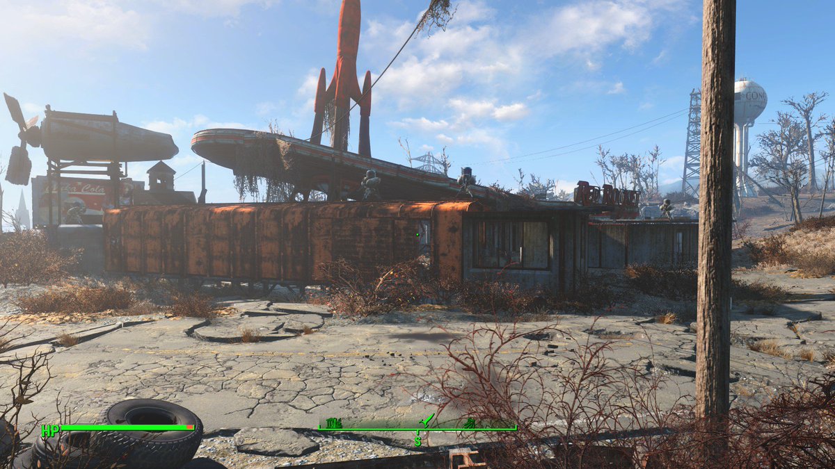 wariovanpeebles's tweet photo. Latest version of the #RedRocketTruckStop my favorite building spot in #Fallout4 so far. #falloutsettlements https://t.co/4ThuJZodnn