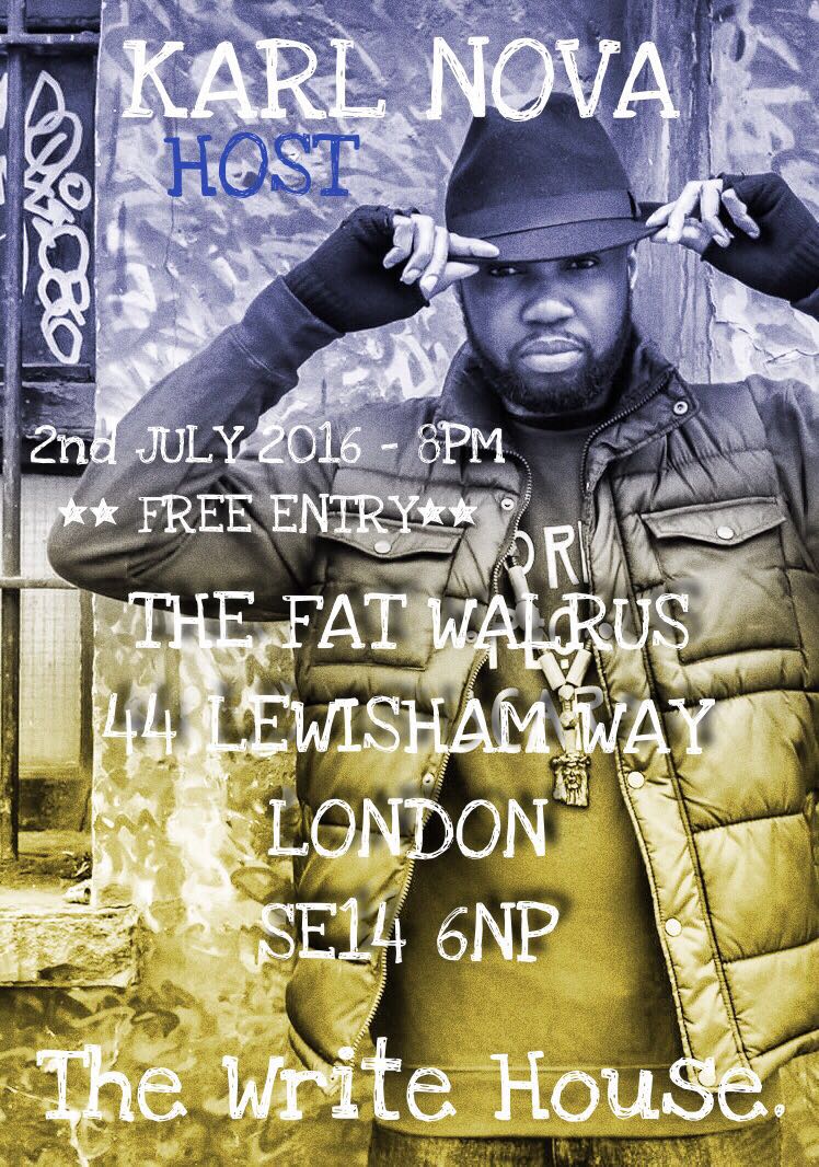 One hour to go!! The Write House - 8pm tonight! at The Fat Walrus, 44 Lewisham Way, SE14 6NP. Free Entry!!
