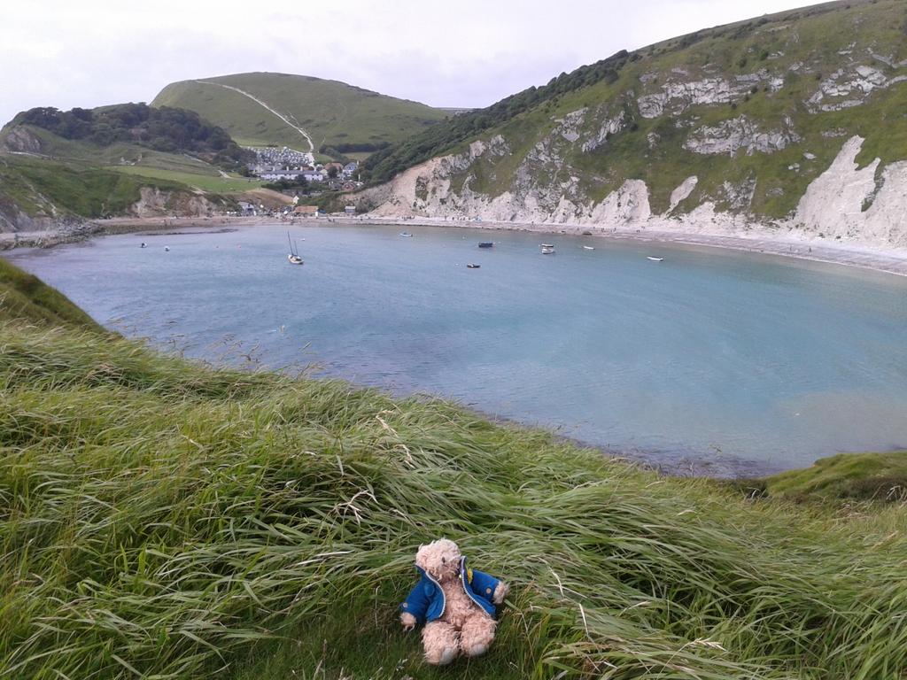 teddytreks's tweet photo. L&amp;F @mariecurieuk trekked from Lulworth Cove to Tyneham. Images of Lulworth Cove &amp; Ted being dangerous yet again!?! https://t.co/No7oU4pmvc