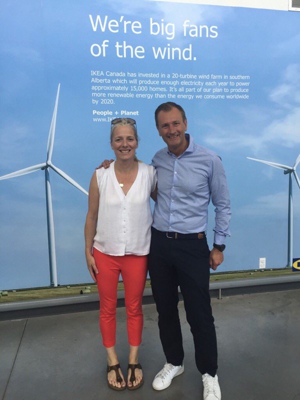 IKEACanada's tweet photo. Minister @cathmckenna in IKEA Ottawa discussing our commitment to renewable energy #climatechange #AllIn https://t.co/lM0pJ8uQqK