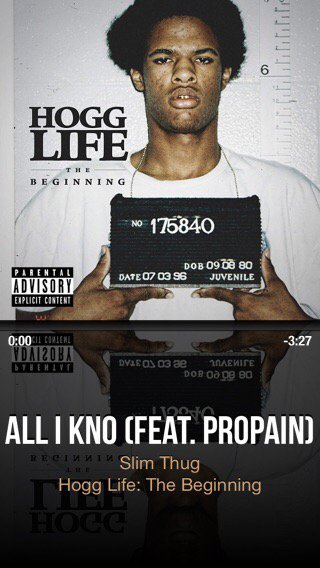 #NowPlaying All I Kno (feat. Propain) by Slim Thug with <a href="/CarTunesApp/">CarTunes</a> ♩♫