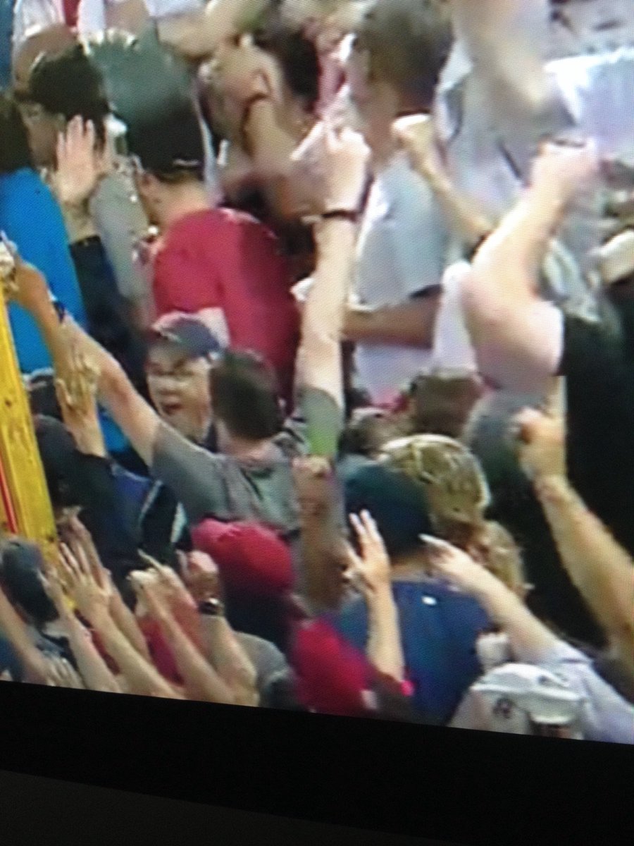 Beuff's tweet photo. Papi #522 passing #Legend9 and 2000th Sox hit!
At Pesky's Pole seeing history. blue shirt, blue hat #GoSox https://t.co/QUmwW3KDgS