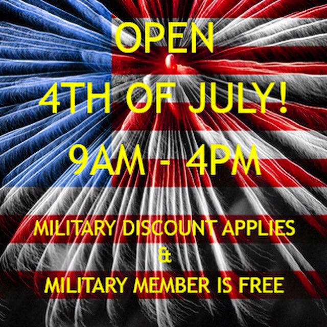 thinairpark's tweet image. OPEN ON THE 4th of JULY 9-4! Military discount applies &amp;amp; military member is free (with ID). thinairpark.com
