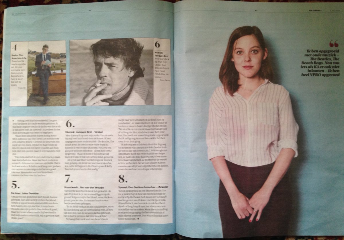 Interview in de Volkskrant. Apparently I'm a Poppenspeler!