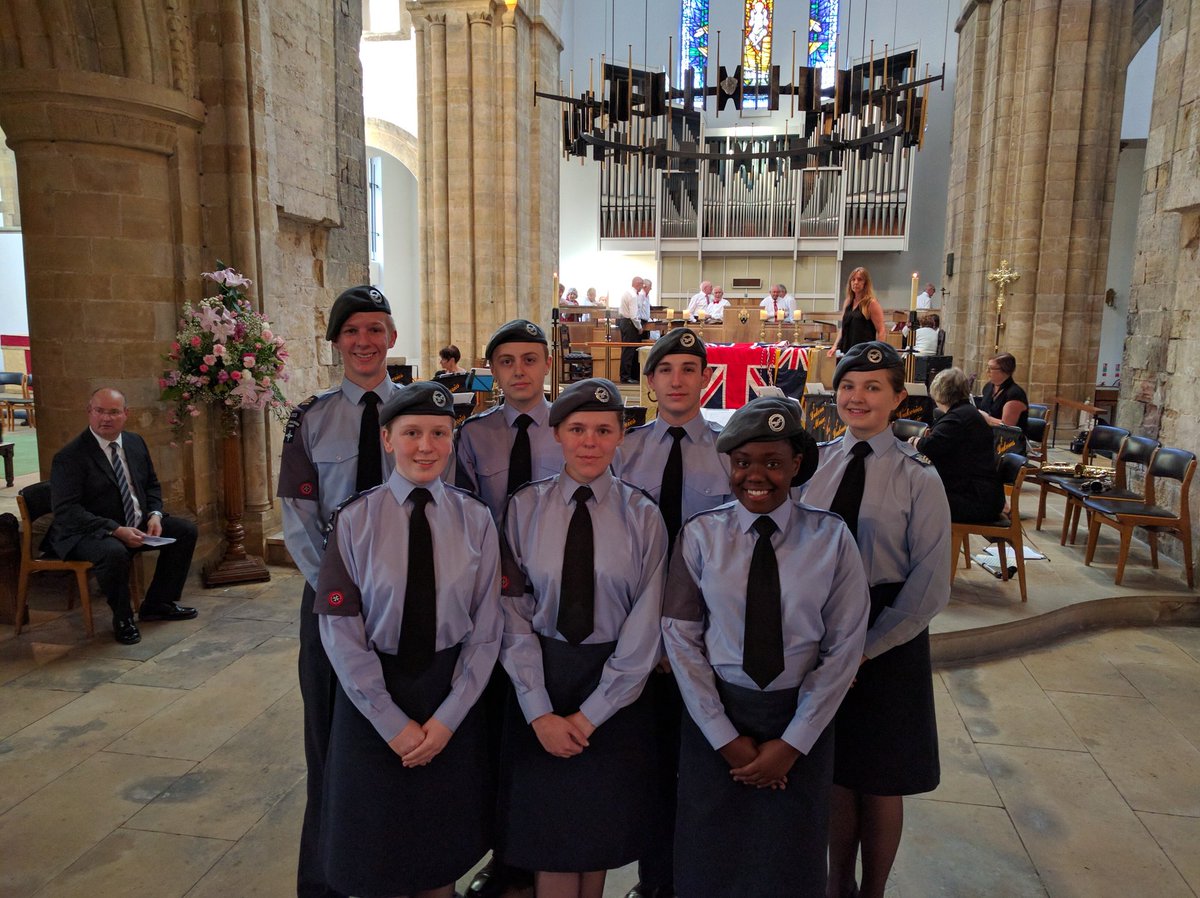 Cadets from the squadron taking part in a service in memory of those who took part in the battle of the Somme.