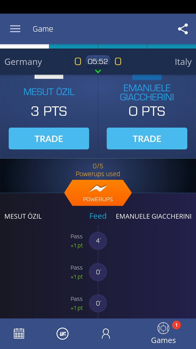 Martynoco83's tweet image. Just used my Pass Master on Mesut Özil on @ultimatefanlive for #GER vs #ITA