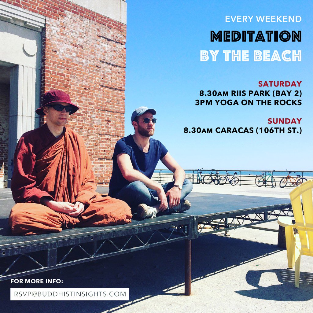 BuddhismNYC's tweet image. Every weekend in #rockawaybeach FREE meditation led by #Buddhist monks and nuns