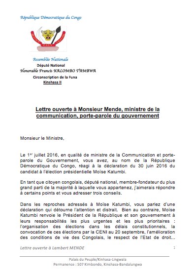 Franciskalombos's tweet photo. Lettre ouverte à Lambert MENDE https://t.co/1RKZmurpzn