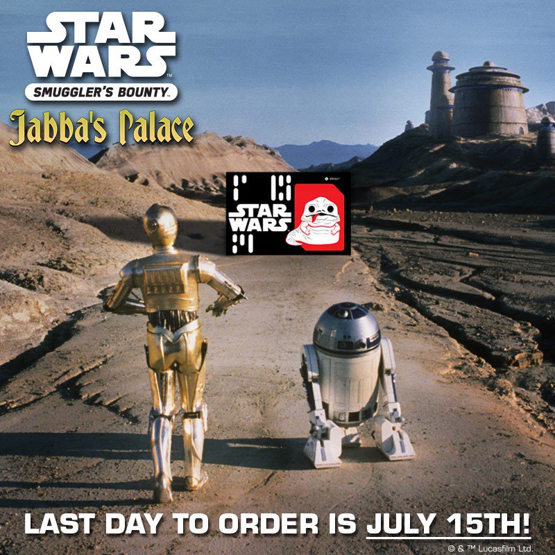 Funko's tweet photo. RT &amp; follow @funko for a chance to win a Jabba's Palace box from Smuggler's Bounty! https://t.co/B6gsqMOikp https://t.co/MR26rhZvHf