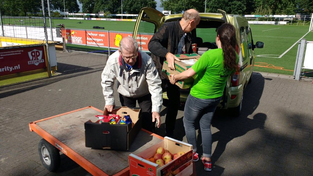 Blij dat we een hoop mensen blij kunnen maken; de overgebleven voeding gaan naar de Montferlandse Voedselbank