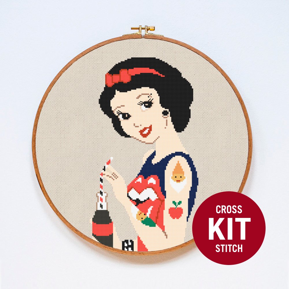 stitchering's tweet photo. New one kit in our series - Snow White! 
https://t.co/ty8bb3YFBO 
#stitchering #crossstitch https://t.co/5M5uUQA9OC