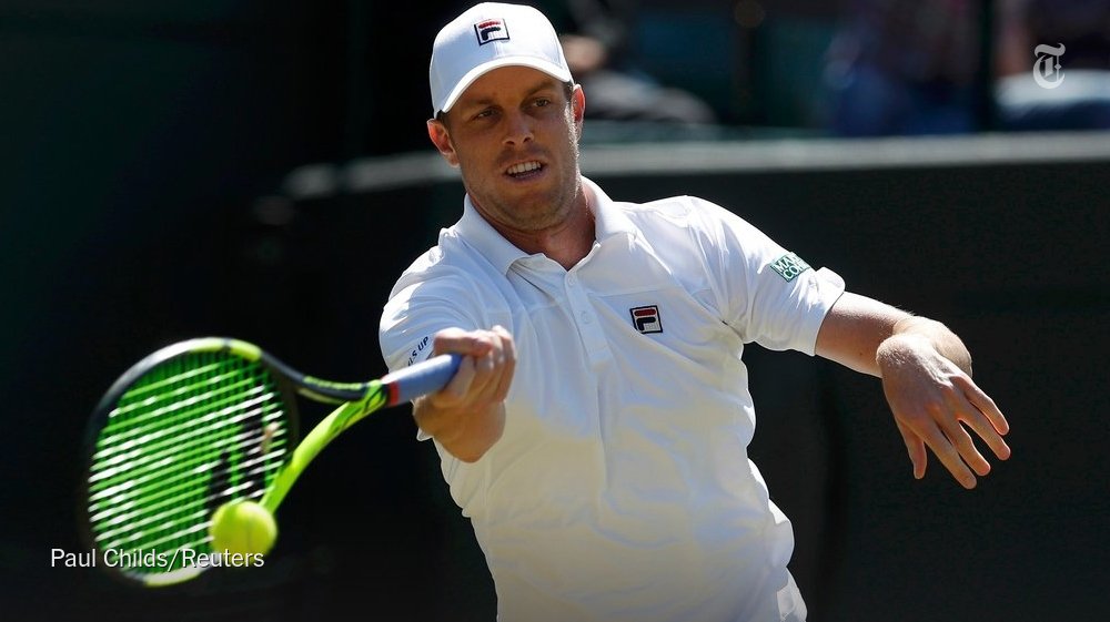 NYTSports's tweet photo. Novak Djokovic had won the past 4 majors. He won't win a 5th thanks to Sam Querrey. https://t.co/tFsZcXm9JQ https://t.co/vadgn4EEMq