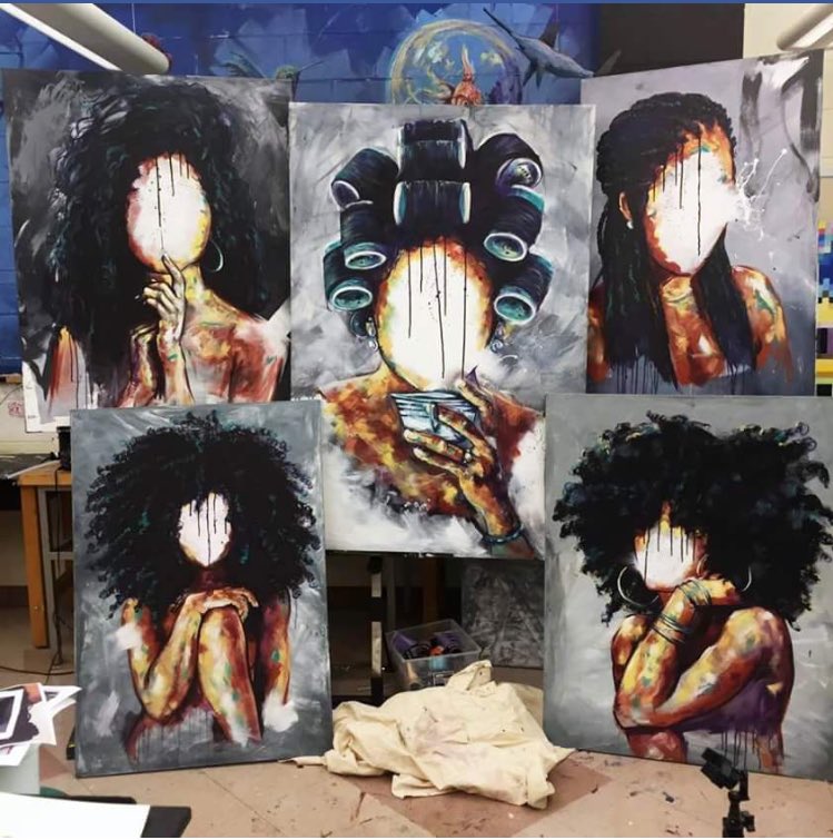 gendavu's tweet photo. "Naturally" by @DaCre8iveOne. Incredible! #blackart #Davu #artoftheday https://t.co/VqjPz27ekn