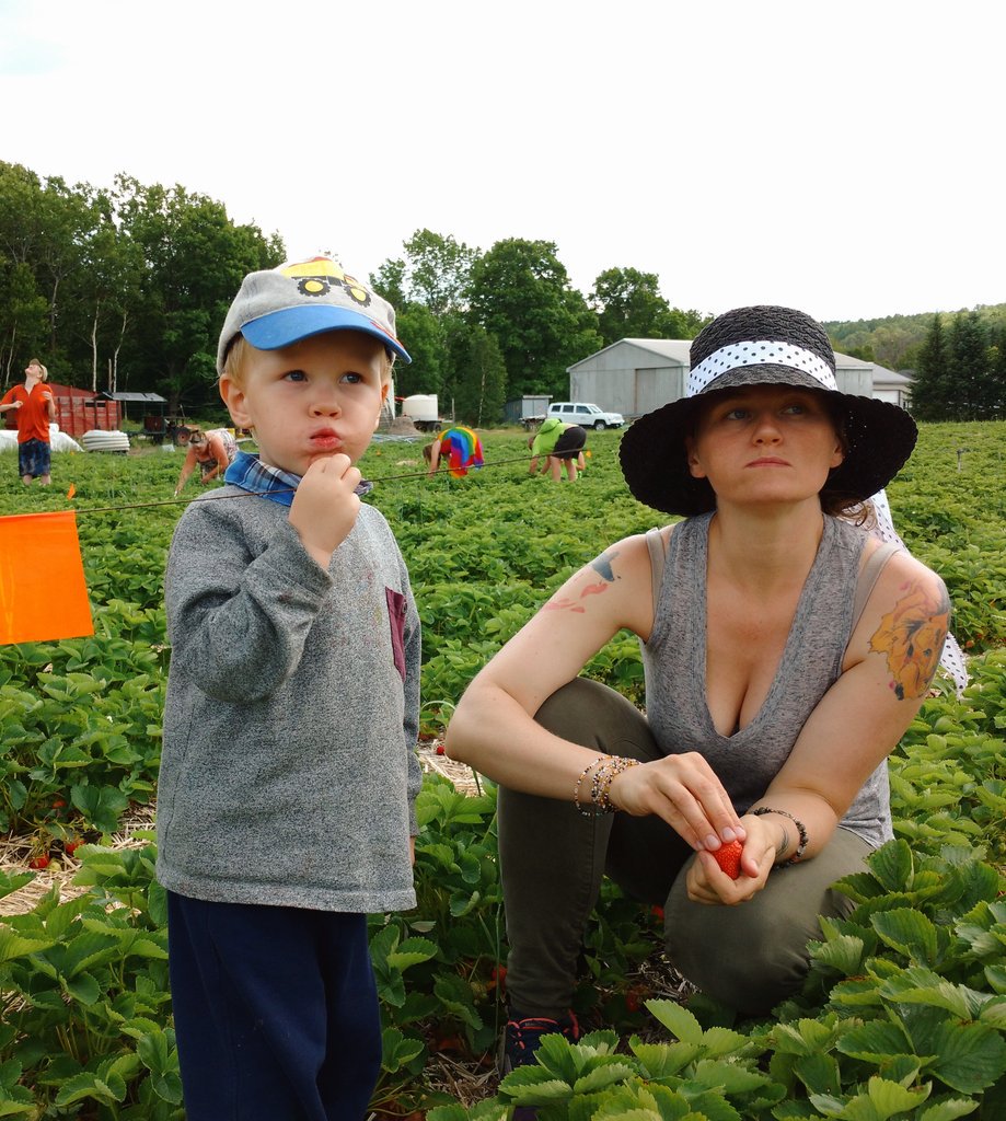 That guilty look of eating on the job. 

🍓🤗