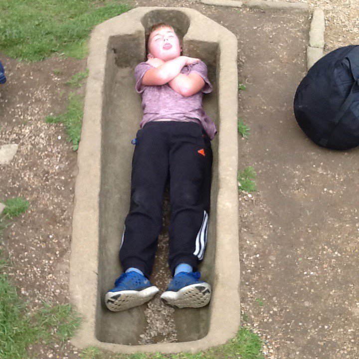 HCPSHawks's tweet photo. Whitby Abbey coffin pics..... 😱 https://t.co/GvW7UOQrcB
