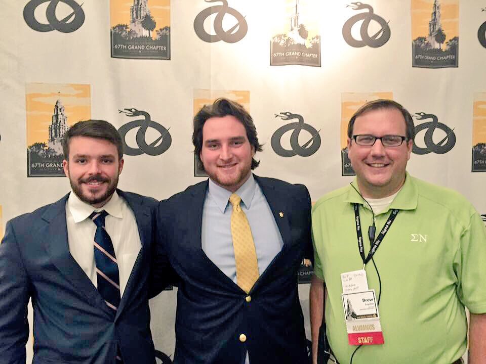 WKUSigmaNu's tweet photo. Commander @John_R_McKinney, Lt. Commander @Capn_R3Dbeard &amp; Eta Rho Alum/ @SigmaNuHQ Staff member @SigmaNuDrew #GC67 https://t.co/6vJgwOCoS5