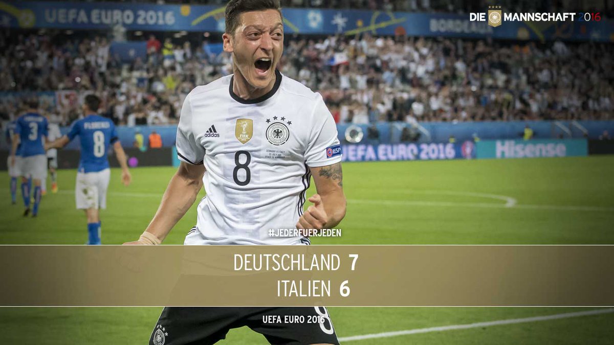 DFB_Team's tweet photo. JAAAAAAAAAAAAAAAA! #JederFuerJeden #EURO2016 #GERITA https://t.co/U9b6bkXzth