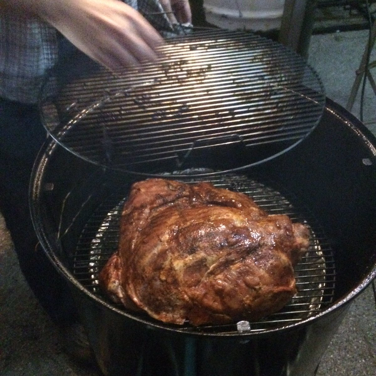 FlaminAmateurs's tweet photo. One more wafer-thin pork shoulder, mr creosote? All done whilst dancing to the #meatrave @grillstock #bristol https://t.co/XGBypLPg3c