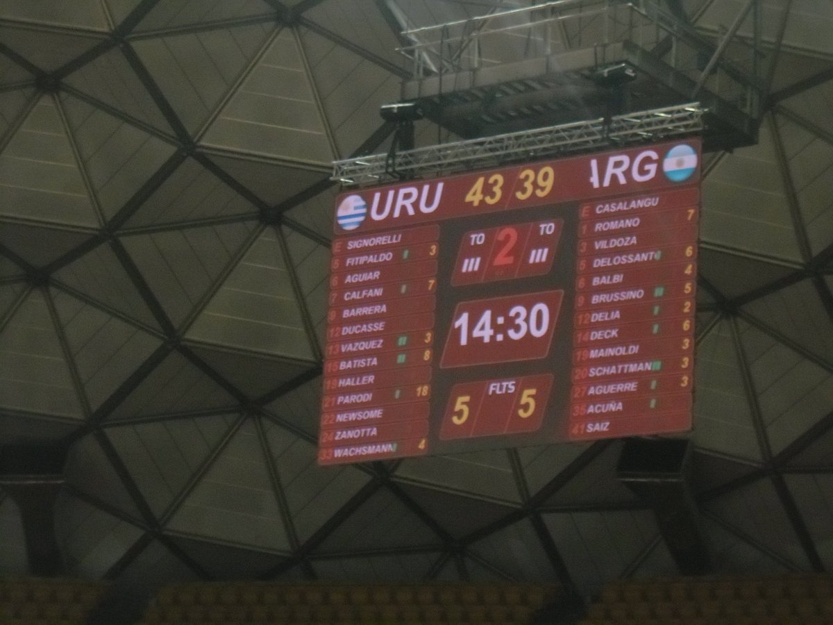 asi finalizo el 2do cuarto entre ARG-URU EN #Suramericano2016 y <a href="/elradarfm/">EL RADAR FM</a> te lo trae <a href="/acasallena/">Jorge Seba</a> @radar96fm