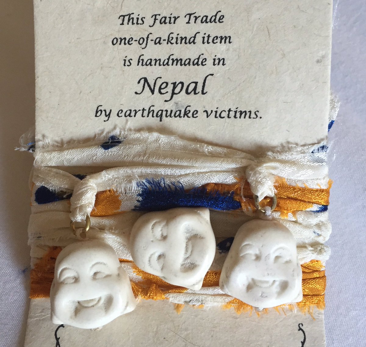 SariLeash's tweet photo. @SariLeash Happy Buddha Sari Bracelets! In our Etsy store. Made by ladies in Nepal who need our help! Limited supply https://t.co/VVung5uFQC