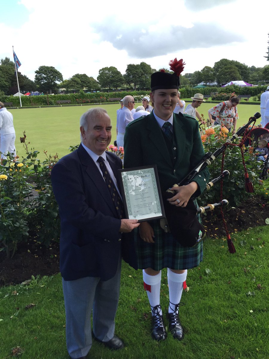 Congratulations Heyshea, 5 years with the band. Presented by our Chieftain Colin Rice #Bideford #NDevon #pipeband