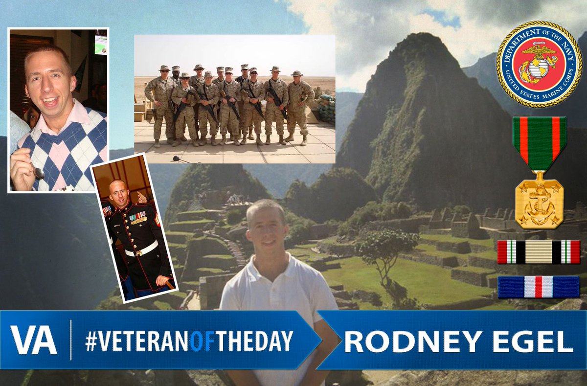 DeptVetAffairs's tweet photo. Today’s #VeteranOfTheDay is @USMC Veteran Rodney Egel. https://t.co/uu6NAmuAl6 #MarineSecurityGuard #MarineVet https://t.co/Fv1iXgYP9E