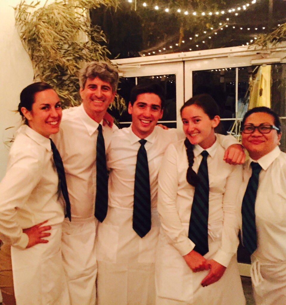 ChrisHRobbins's tweet photo. Some of the #robbinswolfe team moments before serving dinner at a wedding at the @NCMA #robbinswolfe https://t.co/cTDUkwkPgO