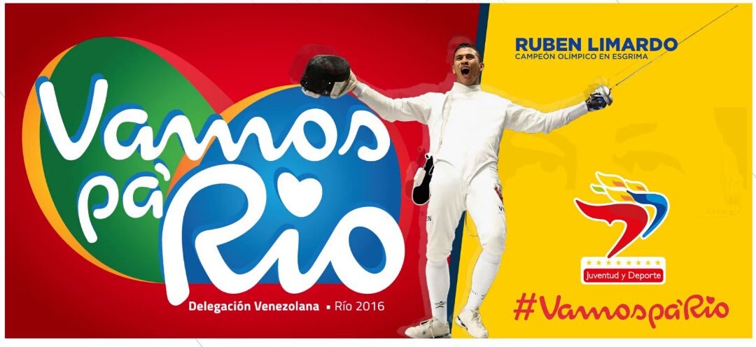 Nuestro abanderado será @rubenlimardo🇻🇪 #VamosPaRio