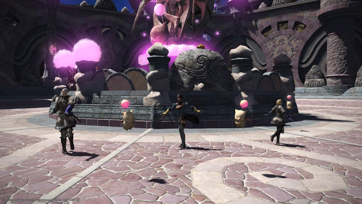 Nalia_FFXIV's tweet photo. It's been a few days & I still love the #MogDance! Here I am with some of the folks in Zenith! #FFXIV https://t.co/o9crmz4bxv