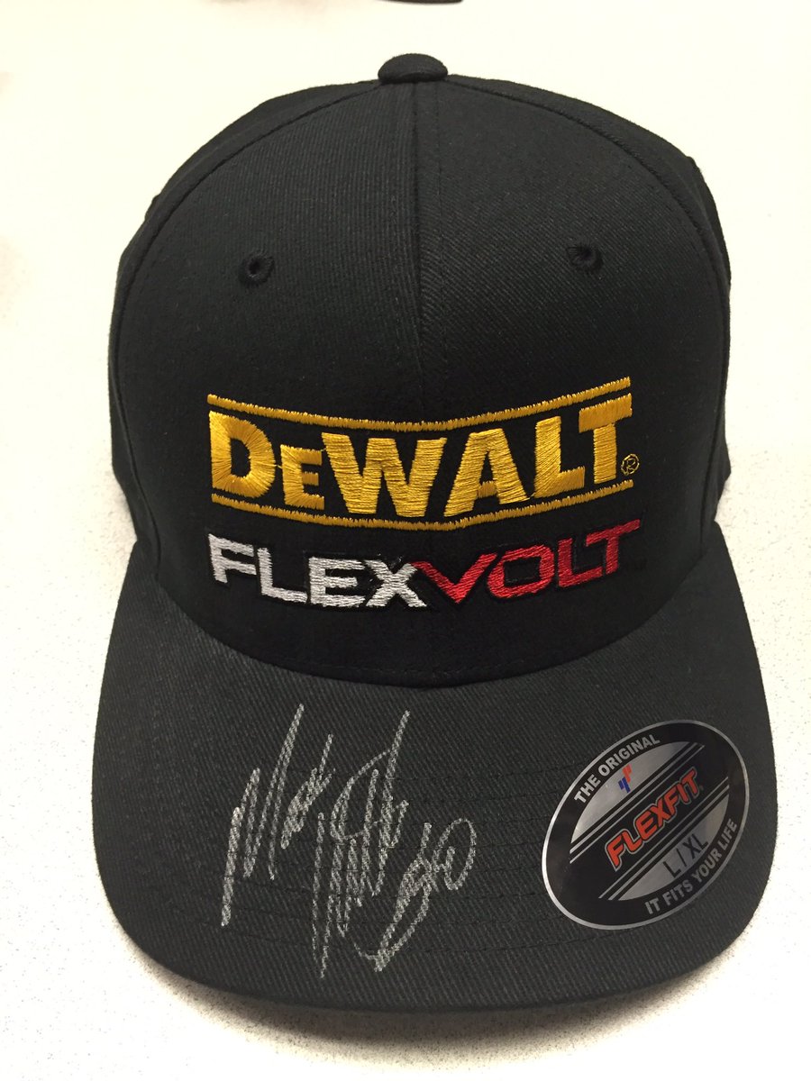 JoeGibbsRacing's tweet photo. RT to wish @mattkenseth &amp; the No. 20 @DEWALTtough team good luck. You could win this @DEWALTtough #FLEXVOLT 🖊 hat! https://t.co/IRy8pxCwOA