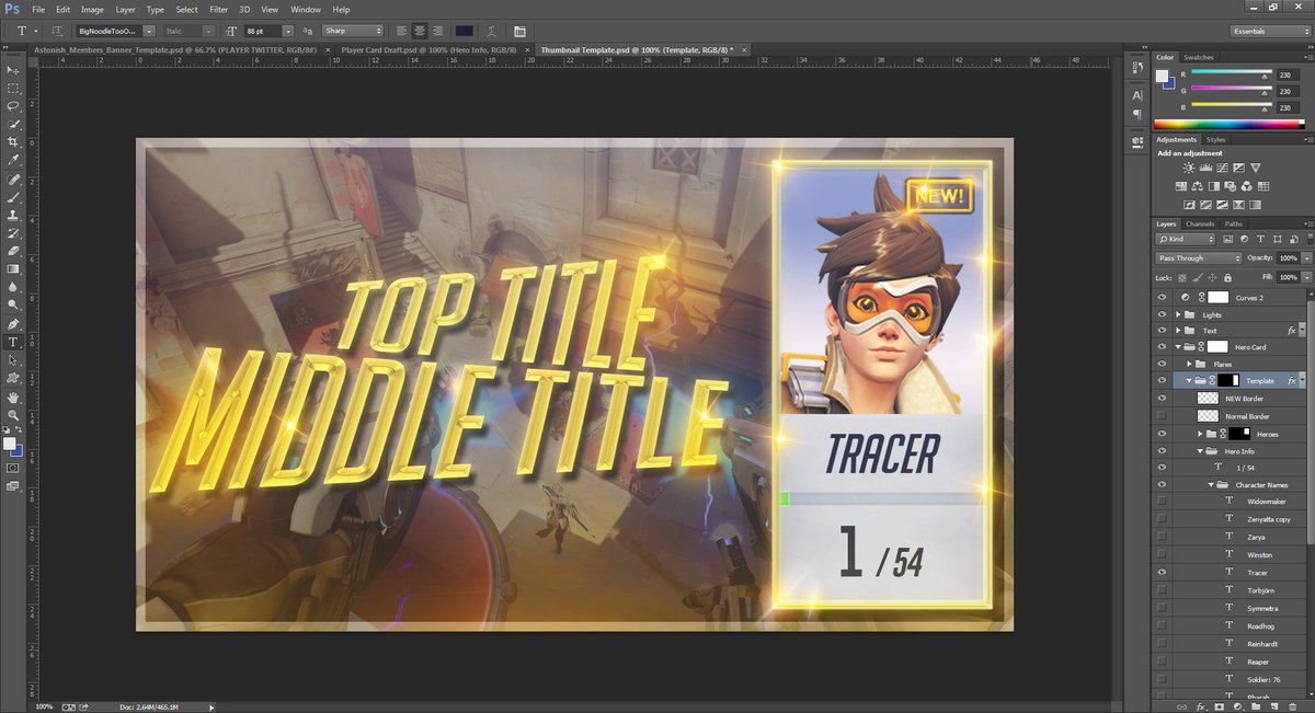 Drawszy's tweet image. @TreatJMB @SpartanVisuals @GosuOverwatch @PlayOverwatch #Overwatch #ThumbnailTemplate