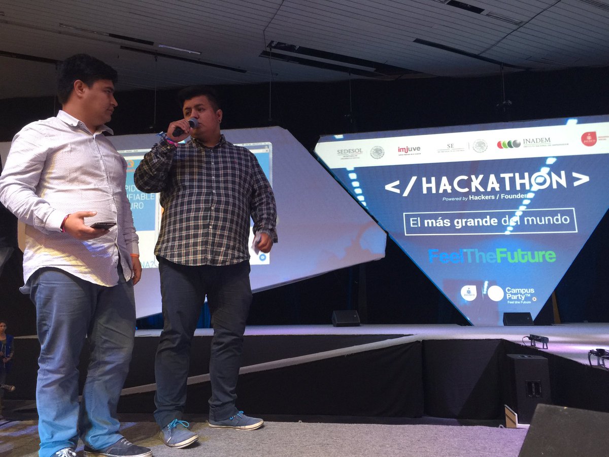 beco's tweet image. ChambaQ en el #hackatoncpmx, de mis mentoreados, en la final!!