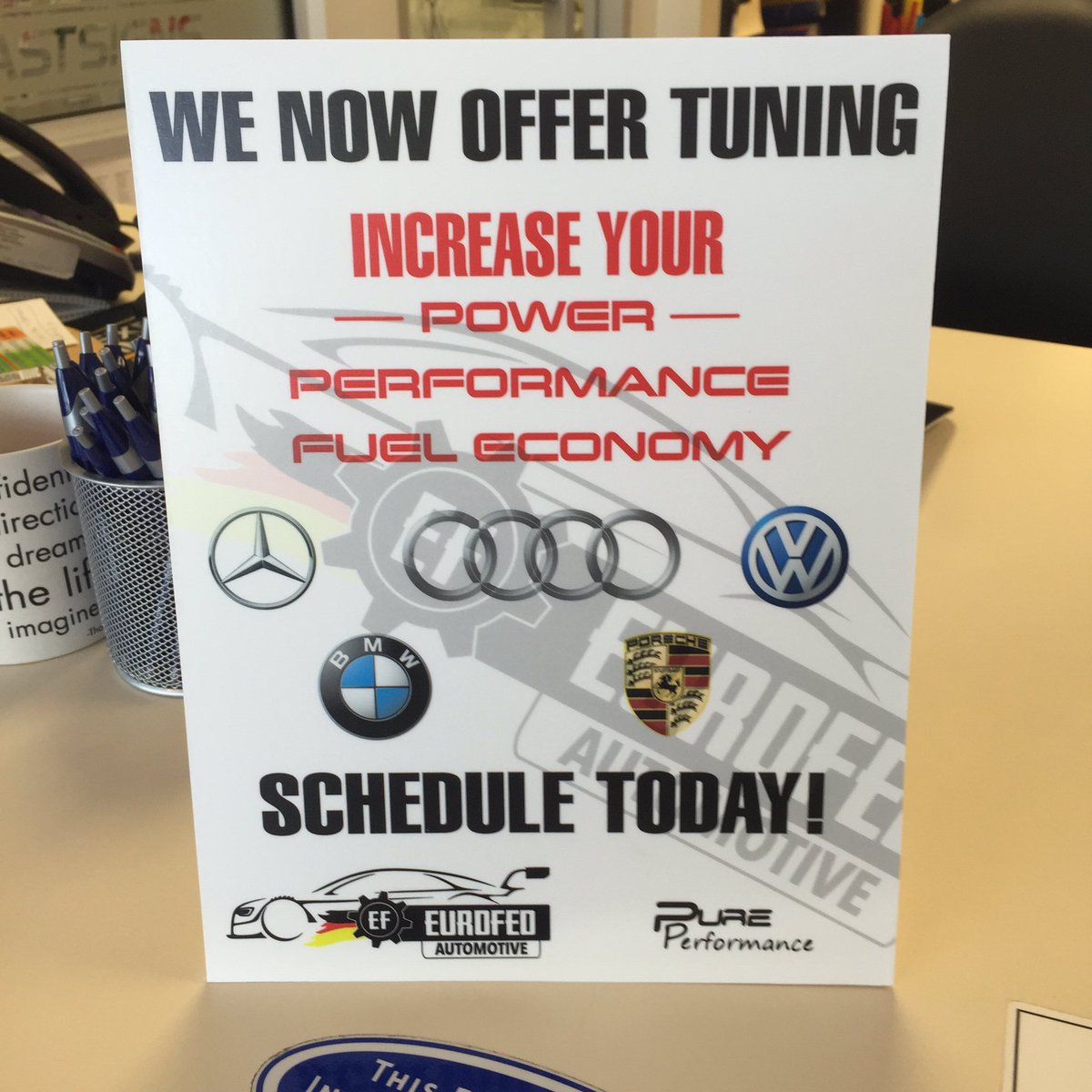 FASTSIGNSSnell's tweet photo. Eurofed does tuning! Look for our sign at counter 😊 #signs #graphicdesign #imports #eurofed #fastsigns #snellville https://t.co/zzuLLPOvOf