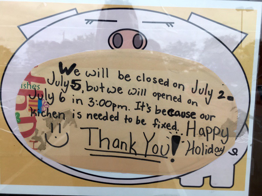 lazyjeff's tweet image. From the front door of a Chinese restaurant nearby. So many good things in this sign!