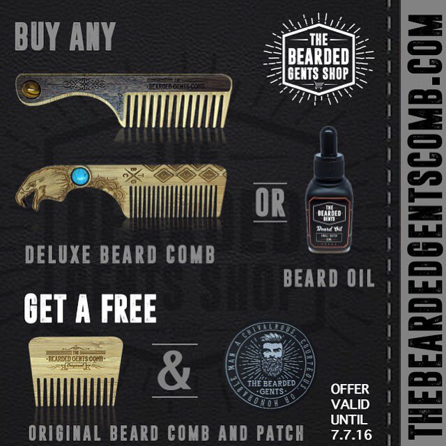 GRAB A SWEET DEAL - VALID FOR THE NEXT WEEK

Exclusively Online:
thebeardedgentscomb.com