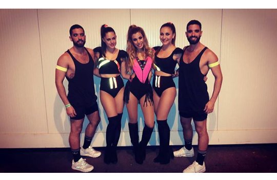 Nataliafanclub_'s tweet photo. @NataliaOficial_  y sus bailarines @BrbaraRuiprez &amp; @virymb 💙❤💛 #Orgullo2016madrid #Mado2016 #GiraNoFuiUnaMás https://t.co/beuiAQhayc